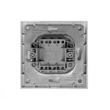 Выключатель 2-кл. СП Бриллиант 10А IP20 серебр. UNIVersal 7949650