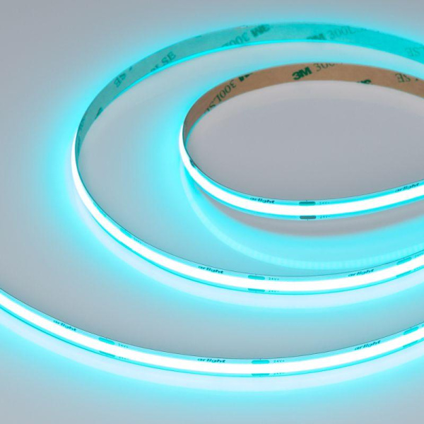 Лента светодиодная COB-X480-8mm 24V Aquamarine 8Вт/м IP20 (уп.5м) Arlight 047735