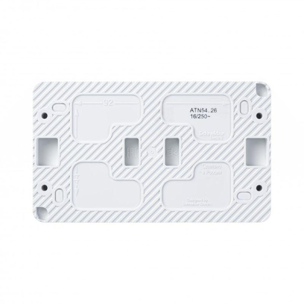Розетка 2-м ОП AtlasDesign PROFI 16А IP54 заземл. защ. шторки бел. SE ATN540126