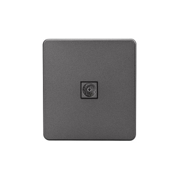 Розетка телевизионная TV СП ROUND MIELE титан Kranz KR-78-0723-2