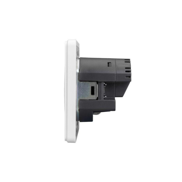 Розетка 1-м СП ROUND MIELE 16А с заземл. защ. шторки с USB A+C быстрой зарядки 5В/3А перламутр Kranz KR-78-0704-1