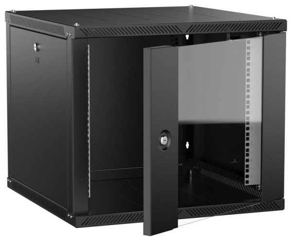 Шкаф LINEA W 2.0 9U 600х600мм дверь стеклян. черн. ITK LWR5-09U66-GF-2