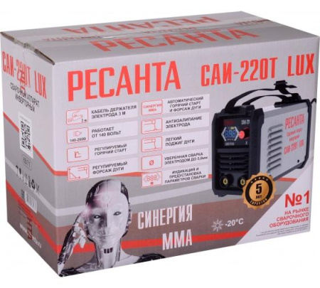 Аппарат сварочный инверторный САИ-220Т LUX Ресанта 65/71