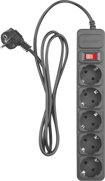 Фильтр сетевой 5х1.8м 10А IP20 90 835 OSP-1-05-180-ESC-3х0.75-BL черн. ОНЛАЙТ 90835