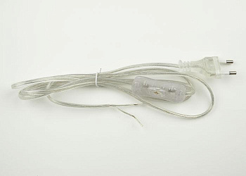 Шнур сетевой UCX-C11/02A-170 CLEAR с вилкой и выкл. 2А 500Вт 1.7м прозр. Uniel UL-00004433