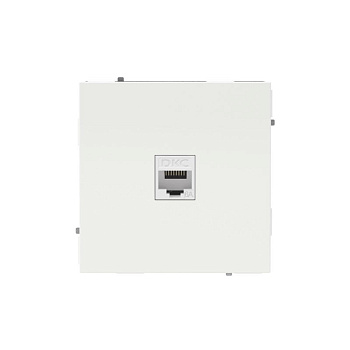 Розетка компьютерная 1-м KANT RJ45 кат.6A без шторки бел. магнолия DKC 7000673
