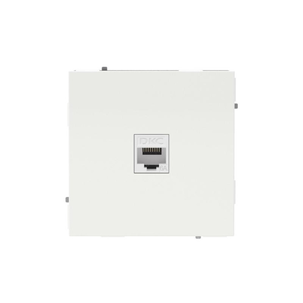 Розетка компьютерная 1-м KANT RJ45 кат.6A без шторки бел. магнолия DKC 7000673