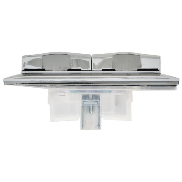 Розетка 2-м SKANDY 16А IP44 с крышкой в сборе SK-R12N никель IEK SK-R26-16-44-K50-F