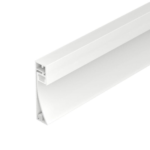 Профиль PLINTUS-H54-2000 WHITE L2000 алюм. Arlight 045434