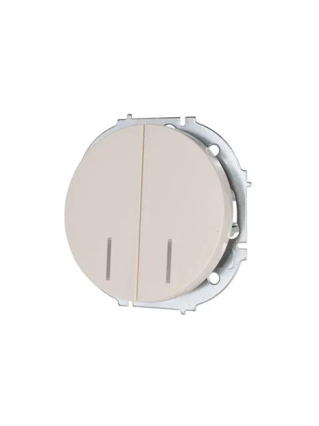Выключатель 2-кл. СП OSEN 10А IP20 с подсветкой механизм сл. кость LEZARD 743-9088-112