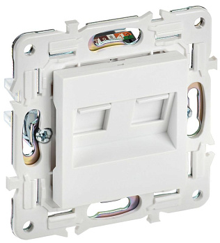 Розетка компьютерная двойн. RJ45 кат.6 SKANDY SK-K04W арктич. бел. IEK SK-K20-2-K01