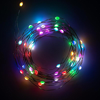 Гирлянда "Нить" ILDM048RGB-C-USB-RC 48 RGB минисветодиодов 4.8м с контроллером для помещений пульт SHLights 4690601049964