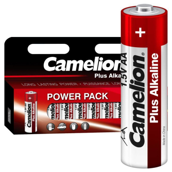 Элемент питания алкалиновый AA/LR6 1.5В Plus Alkaline BLOCK-12 LR6-HP12 (блист.12шт) Camelion 5818