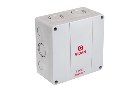 Коробка распределительная L BOX 140х140х79мм IP66/67 сер. Ридан 21RT0934R