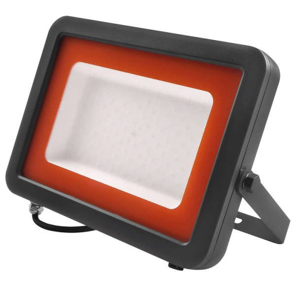 Прожектор светодиодный PFL-S2 100Вт 6500К IP65 220–240В ДО с клапаном закален. матов. стекло сер. JazzWay 2853325D