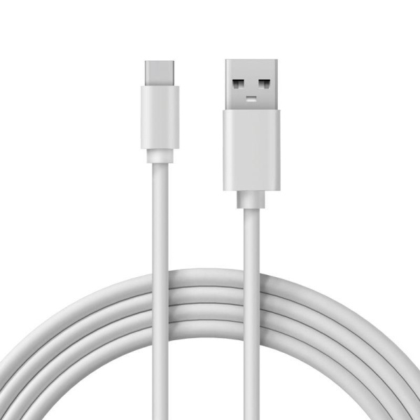 Кабель USB-А - Type-C 3А 2м ПВХ бел. Rexant 18-1882