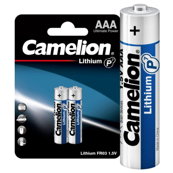Элемент питания литиевый AAA/FR03 1.5В Lithium FR03-BP2 BL2 (уп.2шт) Camelion 15240