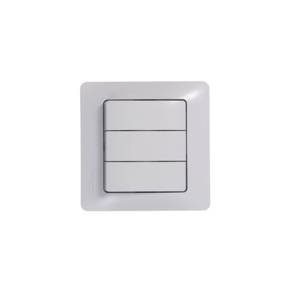 Выключатель 3-кл. СП Glossa 10А IP20 (сх. 1+1+1) 10AX механизм бел. SE GSL000131