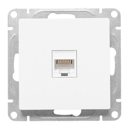 Розетка RJ45 (кат.6) бел. Эпика EKF UP1-SOW-RJ45-6