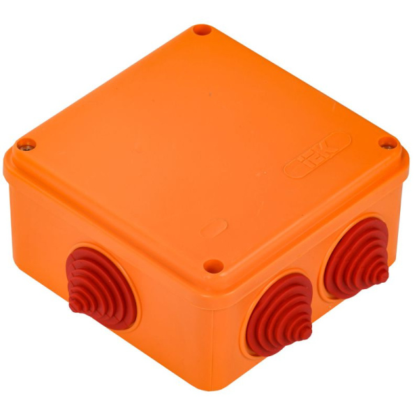 Коробка распаячная огнестойкая ПС 100х100х50 6P 4кв.мм IP55 6 вводов IEK UKF30-100-100-050-6-4-09