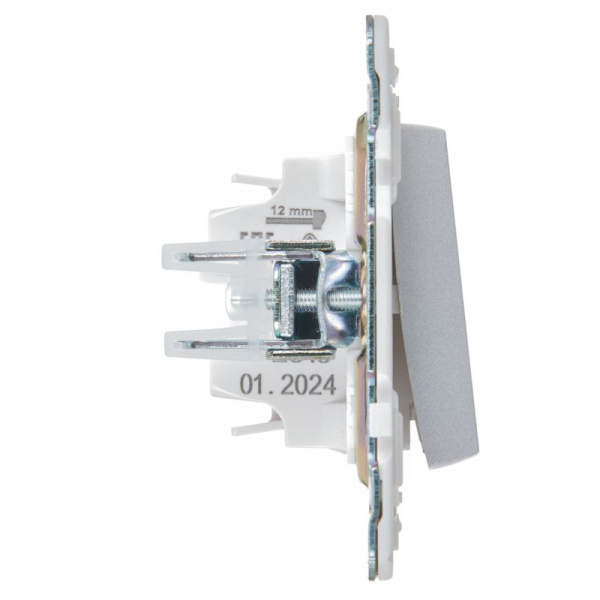 Выключатель 1-кл. SKANDY 10А SK-V01S серебр. IEK SK-V10-0-10-K23