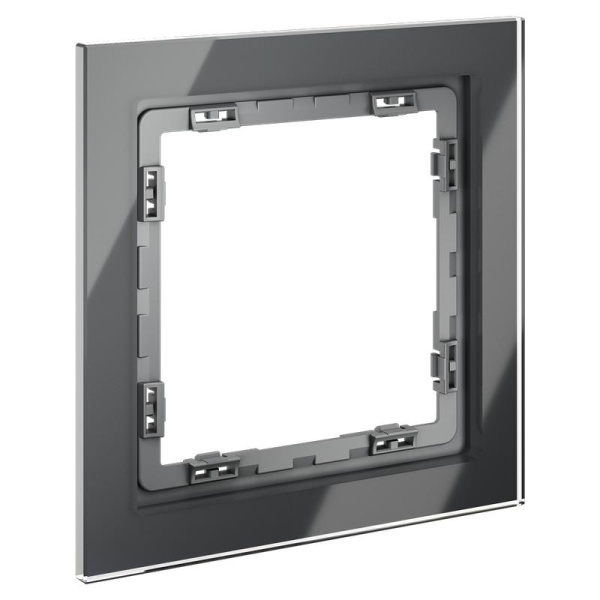 Рамка 1-м S70 стеклян. графит Voltum VLS110107