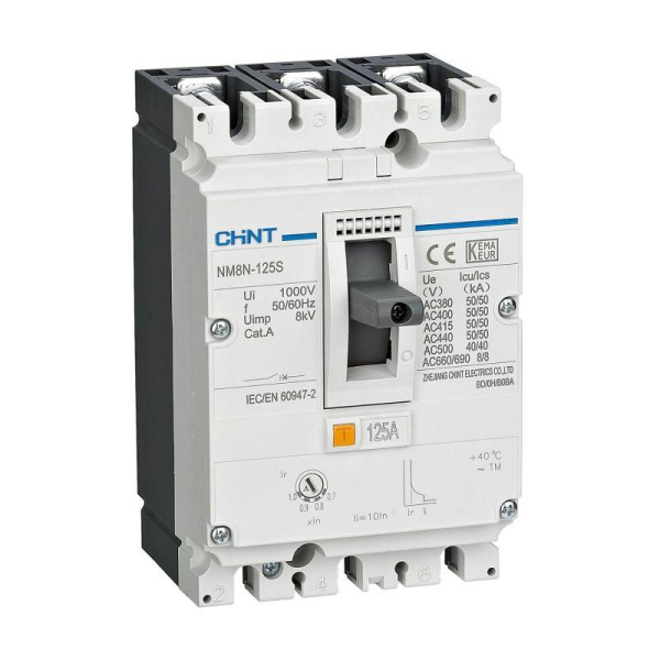 Выключатель автоматический защиты двигателя 3п 125А 50кА NM8N-125S M (R) CHINT 271850
