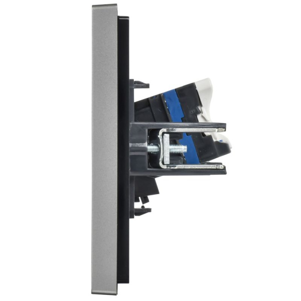 Розетка компьютерная 2-м RJ45 кат.6 FORTE&PIANO FP534 сталь IEK FP-K20-2-K46