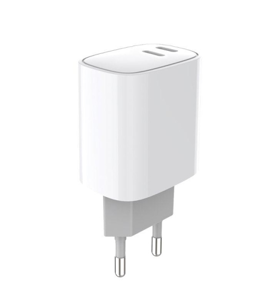 Устройство зарядное сетевое с двумя портами USB-C + USB-C 20Вт Rexant 18-2210