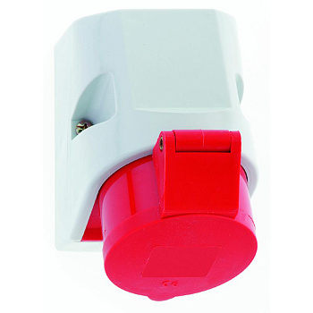 Розетка настенная 16А 5п 3P+N+PE 400В IP44 180град. 100х75 Quick-Connect Bals 11906