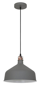Светильник PL-425L С73 подвес. Amsterdam 1хE27 60Вт 230В сер.+медь Camelion 13030
