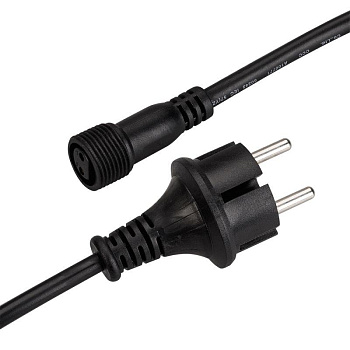 Шнур питания ARD-CLASSIC-BALL-LIVE-1.5M 230В 1.6А закрытый черн. Ardecoled 025652