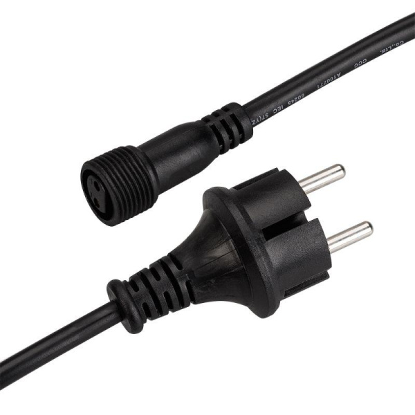 Шнур питания ARD-CLASSIC-BALL-LIVE-1.5M 230В 1.6А закрытый черн. Ardecoled 025652