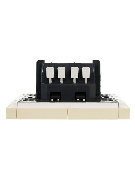 Выключатель проходной 2-кл. СП FORTE&PIANO 10А FP408 с индикацией ваниль IEK FP-V22-1-10-1-K10