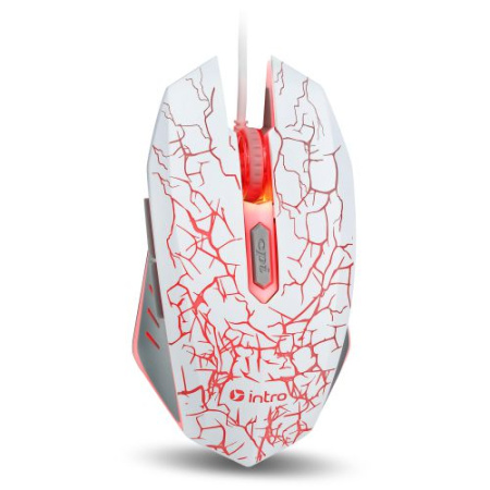Мышь MG610 игровая проводная 1200-3600dpi бел. Intro Б0056136