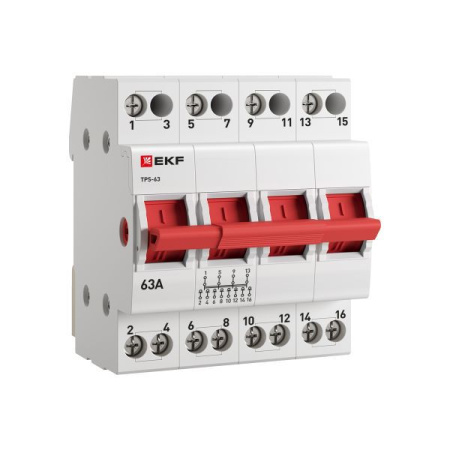 Переключатель трехпозиционный ТПС-63 4P 63А PROxima EKF TPS463