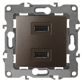 Устройство зарядное USB 12-4110-13 5В-2100мА бронза ЭРА Б0027498