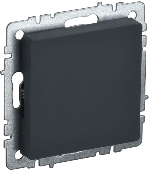 Заглушка c суппортом BRITE МЗ10-БрГ механизм графит IEK BR-PL10-K53