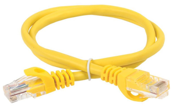 Патч-корд кат.5E UTP 2м желт. ITK PC05-C5EU-2M