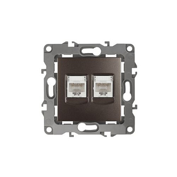 Розетка компьютерная 2-м Эра12 RJ45 12-3108-13 бронз. Эра Б0019355