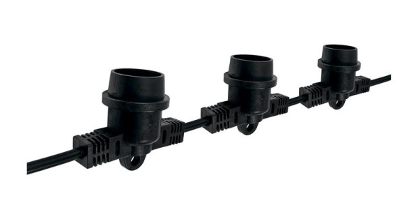 Гирлянда уличная "Белт-лайт" PBL-S80/L481.5 Black E27 IP65 48м 80ламп 1.5м шнур соедин. в линию max750Вт (лампы не в комплекте; возможно использование с фитолампами в теплице) черн. JazzWay 5040601A