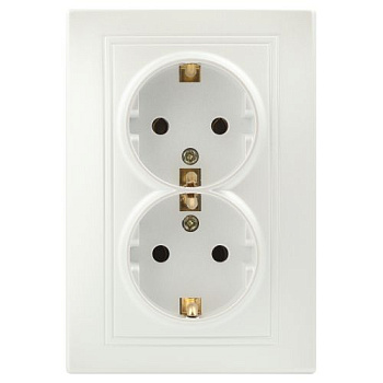 Розетка 2-м СП Plano 1-205-06 16А IP20 250В 2х2P+E Schuko перламутр Intro Б0053920