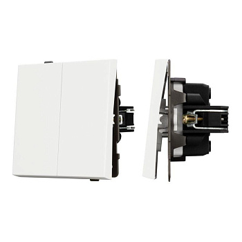 Выключатель проходной 2-кл. SWT-TENDO-MKP2-SFPL-WH 10А 230В механизм Arlight 054556
