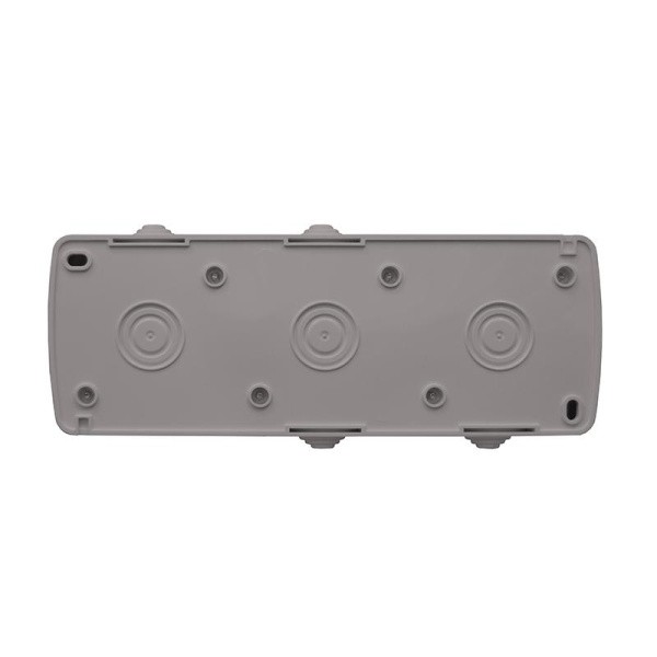 Розетка 3-м ОП Клио 16А IP54 с заземл. с прозр. крышкой сер. Universal К2235-Gr