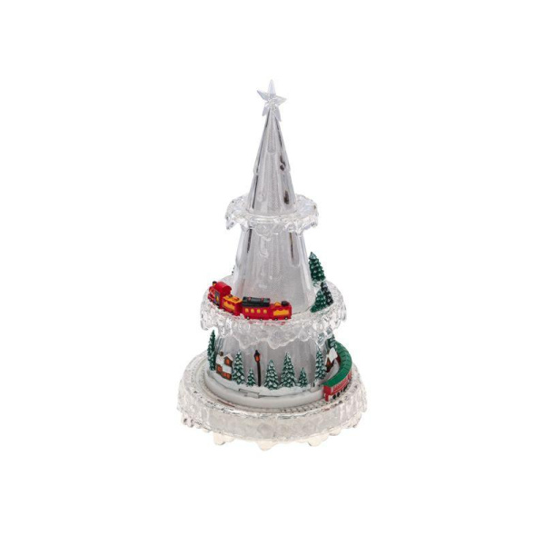 Фигура светодиодная "Новогодний поезд с мелодией" 30.5см RGB на подставке Neon-Night 513-025