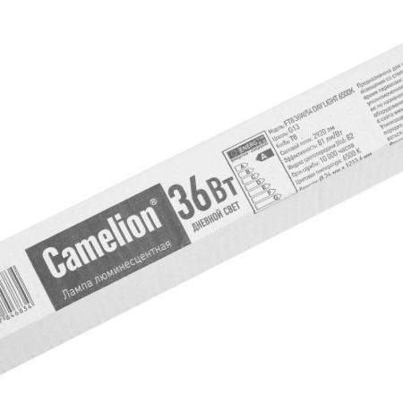 Лампа люминесцентная FT8-36W/54 36Вт T8 6500К G13 Camelion 3009
