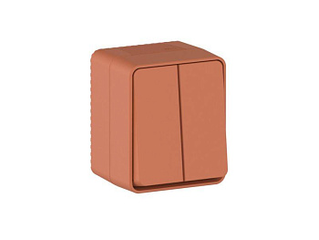 Выключатель 2-кл. ОП AtlasDesign PROFI IP54 10AX терракот. SE ATN547051