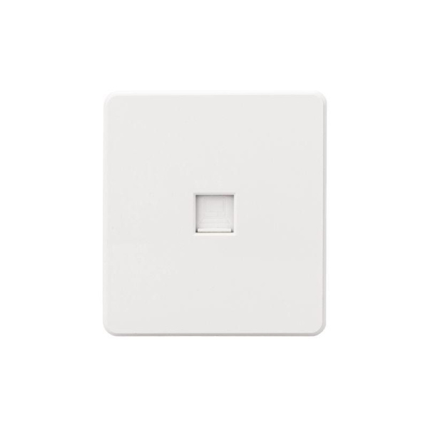 Розетка компьютерная СП ROUND MIELE RJ45 кат.6 перламутр Kranz KR-78-0724-1