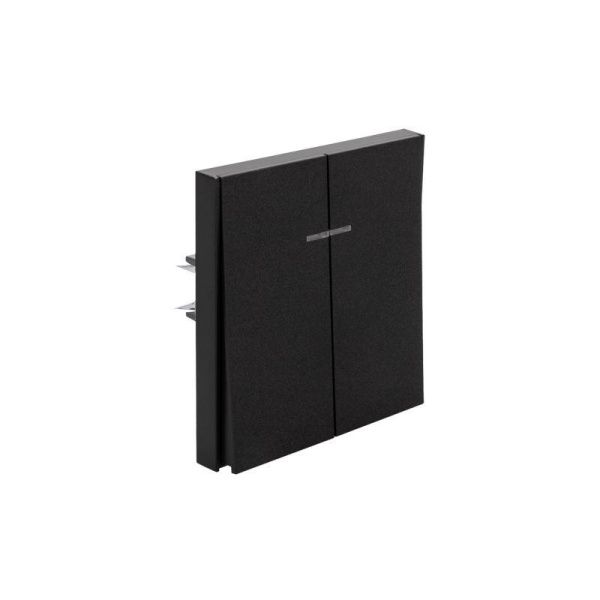Выключатель 2-кл. СП STRONG MIELE 10А с подсветкой антрацит Kranz KR-78-0714-5