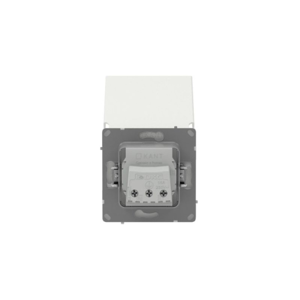 Розетка силовая KANT IP44 2P+E защ. шторки с крышкой бел. песок DKC 7010013